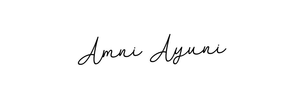It looks lik you need a new signature style for name Amni Ayuni. Design unique handwritten (BallpointsItalic-DORy9) signature with our free signature maker in just a few clicks. Amni Ayuni signature style 11 images and pictures png