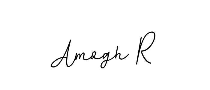 Design your own signature with our free online signature maker. With this signature software, you can create a handwritten (BallpointsItalic-DORy9) signature for name Amogh R. Amogh R signature style 11 images and pictures png