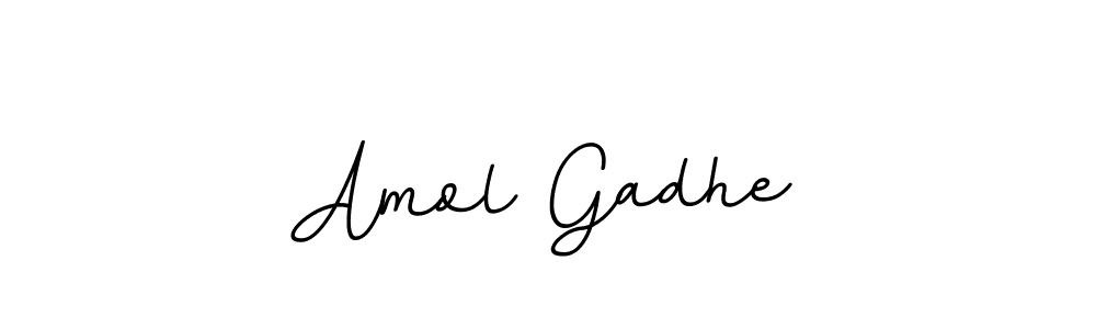 How to make Amol Gadhe name signature. Use BallpointsItalic-DORy9 style for creating short signs online. This is the latest handwritten sign. Amol Gadhe signature style 11 images and pictures png