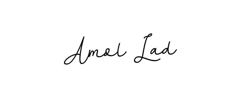 How to make Amol Lad name signature. Use BallpointsItalic-DORy9 style for creating short signs online. This is the latest handwritten sign. Amol Lad signature style 11 images and pictures png