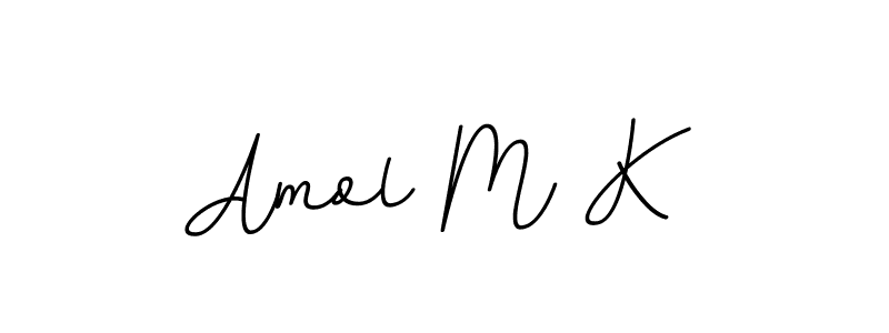 Create a beautiful signature design for name Amol M K. With this signature (BallpointsItalic-DORy9) fonts, you can make a handwritten signature for free. Amol M K signature style 11 images and pictures png