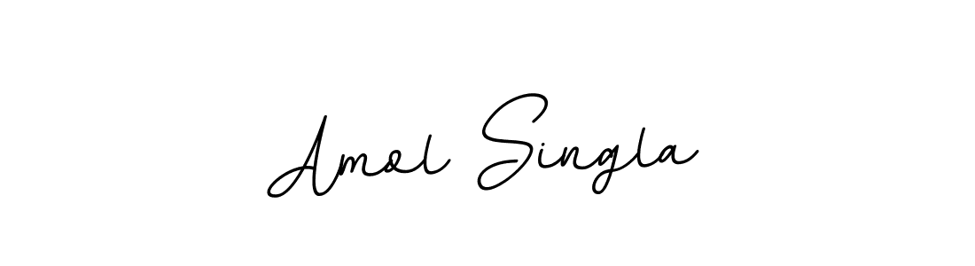 How to make Amol Singla name signature. Use BallpointsItalic-DORy9 style for creating short signs online. This is the latest handwritten sign. Amol Singla signature style 11 images and pictures png