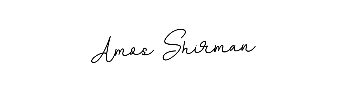 How to make Amos Shirman name signature. Use BallpointsItalic-DORy9 style for creating short signs online. This is the latest handwritten sign. Amos Shirman signature style 11 images and pictures png