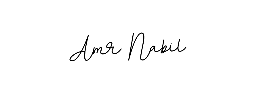 Use a signature maker to create a handwritten signature online. With this signature software, you can design (BallpointsItalic-DORy9) your own signature for name Amr Nabil. Amr Nabil signature style 11 images and pictures png