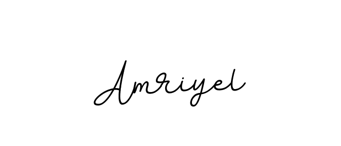 Use a signature maker to create a handwritten signature online. With this signature software, you can design (BallpointsItalic-DORy9) your own signature for name Amriyel. Amriyel signature style 11 images and pictures png