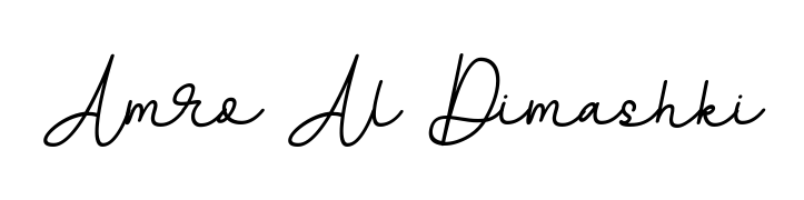 Create a personalized artistic stamp with Amro Al Dimashki in BallpointsItalic-DORy9 font. Perfect for visual artists, designers, and influencers. Amro Al Dimashki signature style 11 images and pictures png