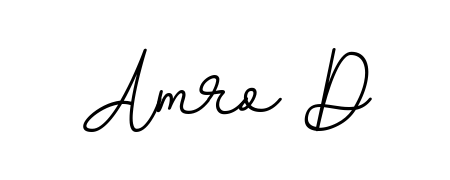 A stylish, flowing autograph style designed for name Amro D using BallpointsItalic-DORy9 typography. Perfect for digital creative projects. Amro D signature style 11 images and pictures png
