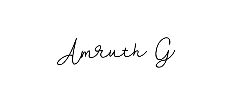 Create a beautiful signature design for name Amruth G. With this signature (BallpointsItalic-DORy9) fonts, you can make a handwritten signature for free. Amruth G signature style 11 images and pictures png