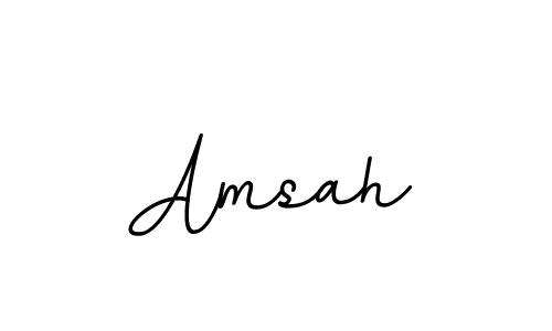 Use a signature maker to create a handwritten signature online. With this signature software, you can design (BallpointsItalic-DORy9) your own signature for name Amsah. Amsah signature style 11 images and pictures png
