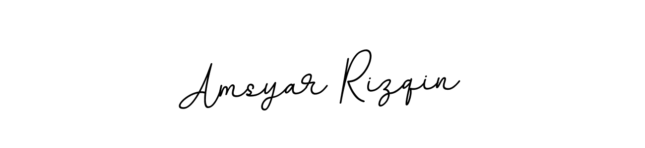 It looks lik you need a new signature style for name Amsyar Rizqin. Design unique handwritten (BallpointsItalic-DORy9) signature with our free signature maker in just a few clicks. Amsyar Rizqin signature style 11 images and pictures png