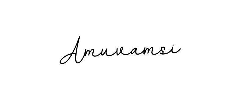 Use a signature maker to create a handwritten signature online. With this signature software, you can design (BallpointsItalic-DORy9) your own signature for name Amuvamsi. Amuvamsi signature style 11 images and pictures png