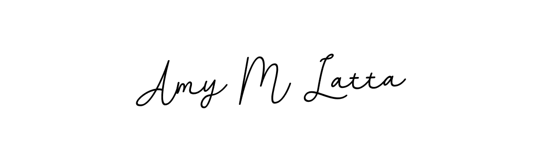 Create a beautiful signature design for name Amy M Latta. With this signature (BallpointsItalic-DORy9) fonts, you can make a handwritten signature for free. Amy M Latta signature style 11 images and pictures png