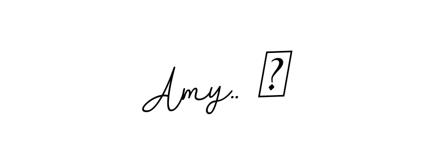 The best way (BallpointsItalic-DORy9) to make a short signature is to pick only two or three words in your name. The name Amy.. ❤ include a total of six letters. For converting this name. Amy.. ❤ signature style 11 images and pictures png