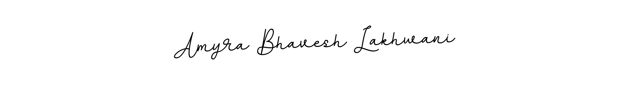 You should practise on your own different ways (BallpointsItalic-DORy9) to write your name (Amyra Bhavesh Lakhwani) in signature. don't let someone else do it for you. Amyra Bhavesh Lakhwani signature style 11 images and pictures png