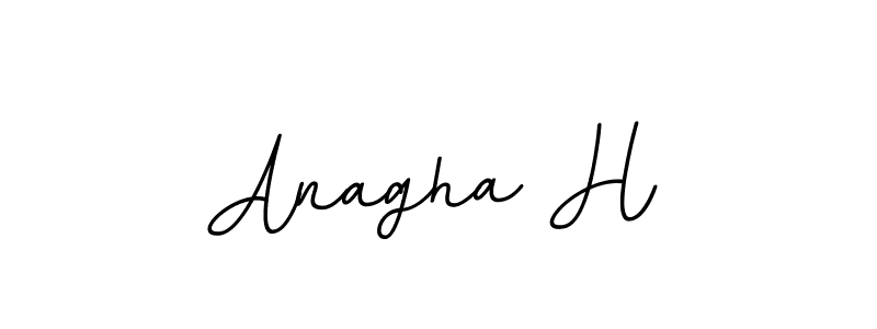 Make a beautiful signature design for name Anagha H. With this signature (BallpointsItalic-DORy9) style, you can create a handwritten signature for free. Anagha H signature style 11 images and pictures png