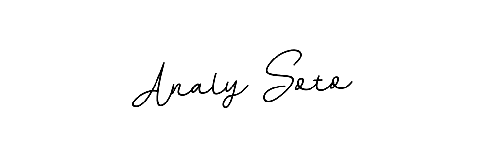 It looks lik you need a new signature style for name Analy Soto. Design unique handwritten (BallpointsItalic-DORy9) signature with our free signature maker in just a few clicks. Analy Soto signature style 11 images and pictures png
