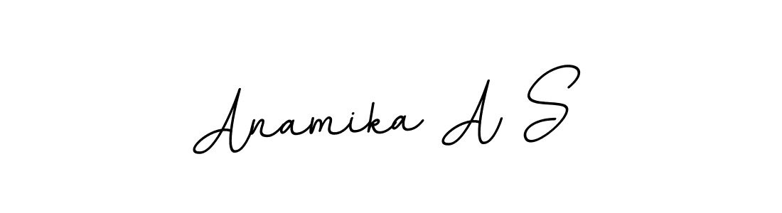 Make a beautiful signature design for name Anamika A S. With this signature (BallpointsItalic-DORy9) style, you can create a handwritten signature for free. Anamika A S signature style 11 images and pictures png