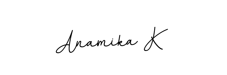 It looks lik you need a new signature style for name Anamika K. Design unique handwritten (BallpointsItalic-DORy9) signature with our free signature maker in just a few clicks. Anamika K signature style 11 images and pictures png
