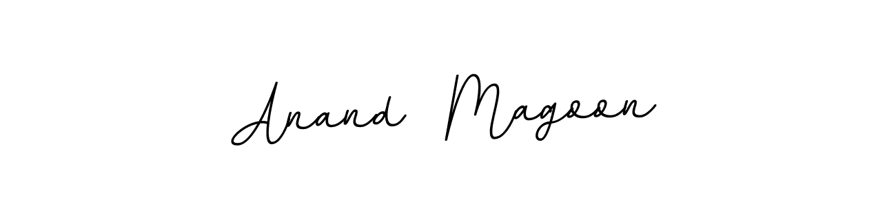 The best way (BallpointsItalic-DORy9) to make a short signature is to pick only two or three words in your name. The name Anand  Magoon include a total of six letters. For converting this name. Anand  Magoon signature style 11 images and pictures png