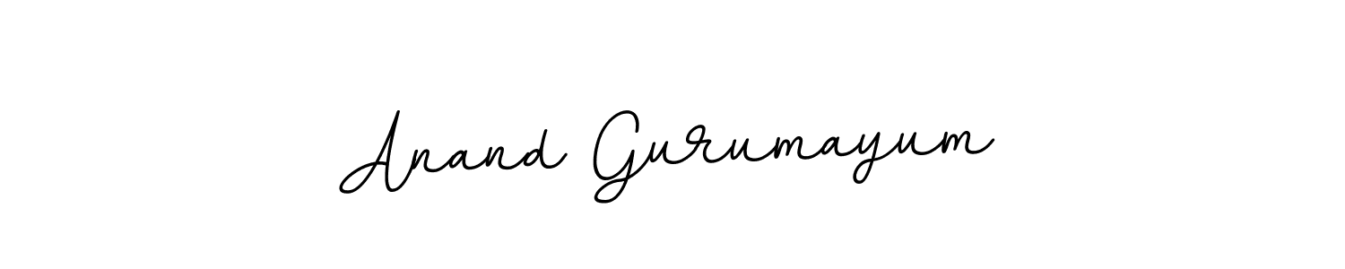 How to make Anand Gurumayum name signature. Use BallpointsItalic-DORy9 style for creating short signs online. This is the latest handwritten sign. Anand Gurumayum signature style 11 images and pictures png