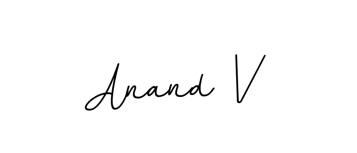 Design your own signature with our free online signature maker. With this signature software, you can create a handwritten (BallpointsItalic-DORy9) signature for name Anand V. Anand V signature style 11 images and pictures png