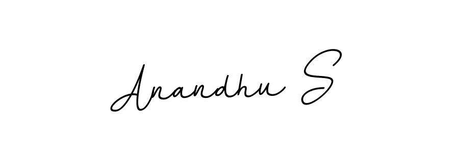 Create a beautiful signature design for name Anandhu S. With this signature (BallpointsItalic-DORy9) fonts, you can make a handwritten signature for free. Anandhu S signature style 11 images and pictures png