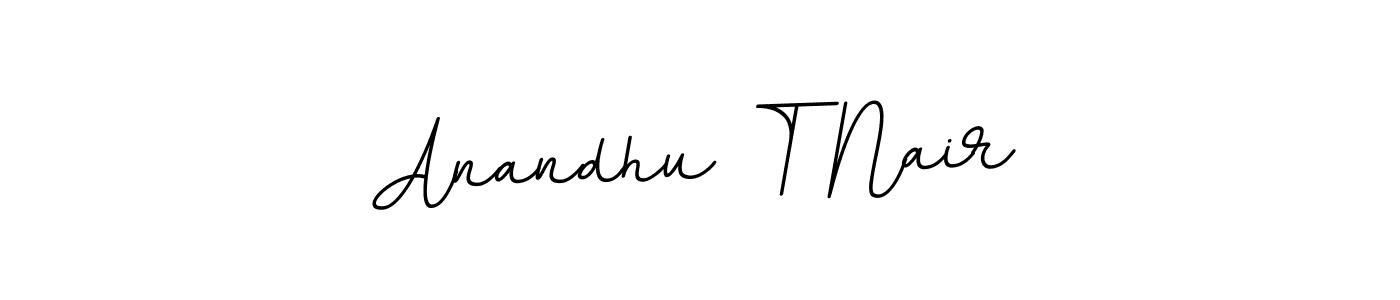 How to make Anandhu T Nair name signature. Use BallpointsItalic-DORy9 style for creating short signs online. This is the latest handwritten sign. Anandhu T Nair signature style 11 images and pictures png