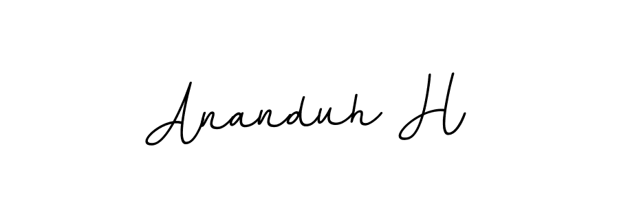 Make a beautiful signature design for name Ananduh H. With this signature (BallpointsItalic-DORy9) style, you can create a handwritten signature for free. Ananduh H signature style 11 images and pictures png