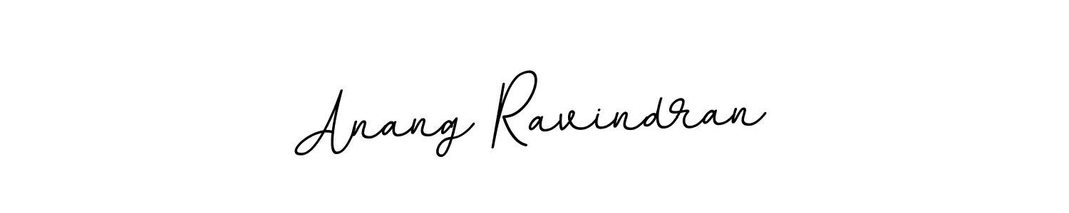 How to make Anang Ravindran name signature. Use BallpointsItalic-DORy9 style for creating short signs online. This is the latest handwritten sign. Anang Ravindran signature style 11 images and pictures png