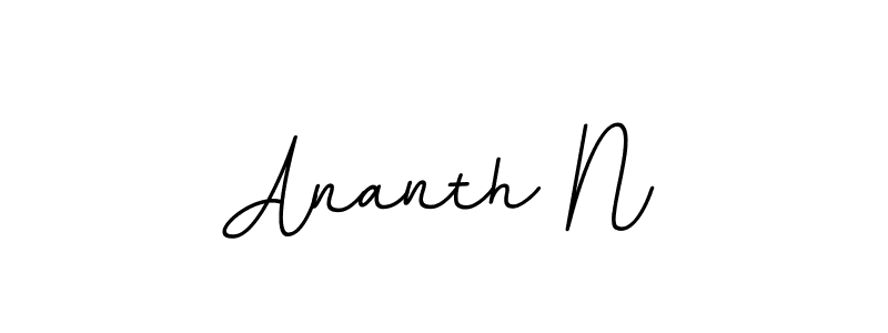 Create a beautiful signature design for name Ananth N. With this signature (BallpointsItalic-DORy9) fonts, you can make a handwritten signature for free. Ananth N signature style 11 images and pictures png