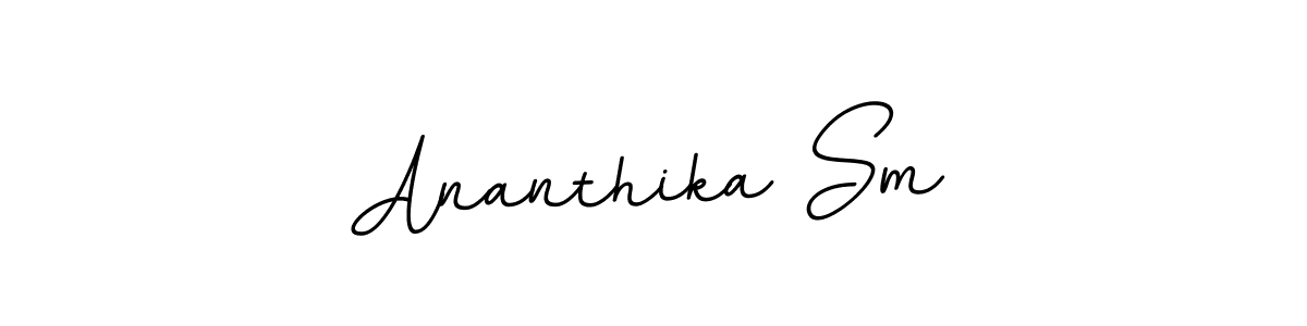 You should practise on your own different ways (BallpointsItalic-DORy9) to write your name (Ananthika Sm) in signature. don't let someone else do it for you. Ananthika Sm signature style 11 images and pictures png