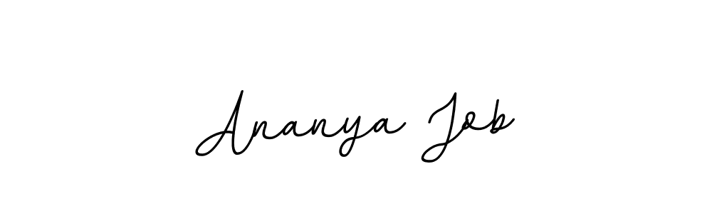 How to make Ananya Job name signature. Use BallpointsItalic-DORy9 style for creating short signs online. This is the latest handwritten sign. Ananya Job signature style 11 images and pictures png