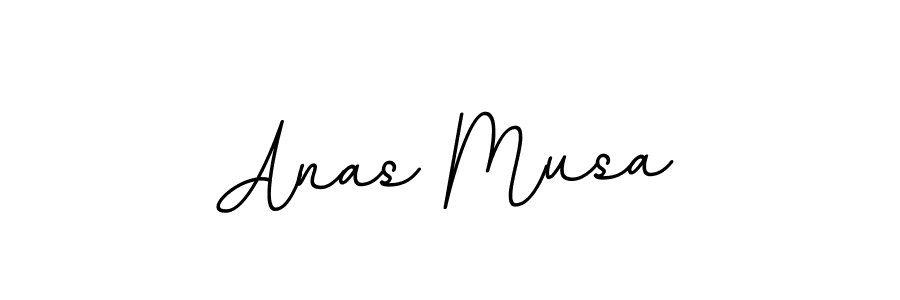 How to make Anas Musa name signature. Use BallpointsItalic-DORy9 style for creating short signs online. This is the latest handwritten sign. Anas Musa signature style 11 images and pictures png