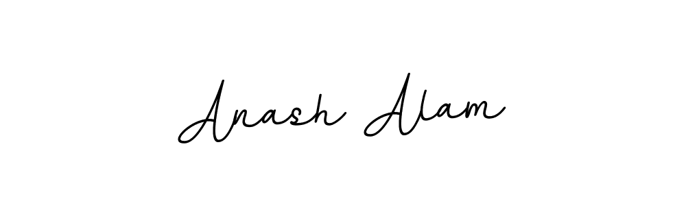 How to make Anash Alam name signature. Use BallpointsItalic-DORy9 style for creating short signs online. This is the latest handwritten sign. Anash Alam signature style 11 images and pictures png