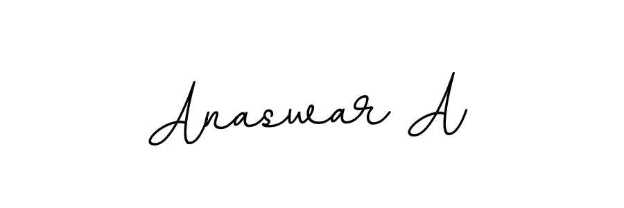 Use a signature maker to create a handwritten signature online. With this signature software, you can design (BallpointsItalic-DORy9) your own signature for name Anaswar A. Anaswar A signature style 11 images and pictures png