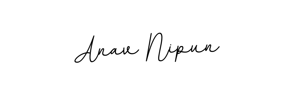 The best way (BallpointsItalic-DORy9) to make a short signature is to pick only two or three words in your name. The name Anav Nipun include a total of six letters. For converting this name. Anav Nipun signature style 11 images and pictures png