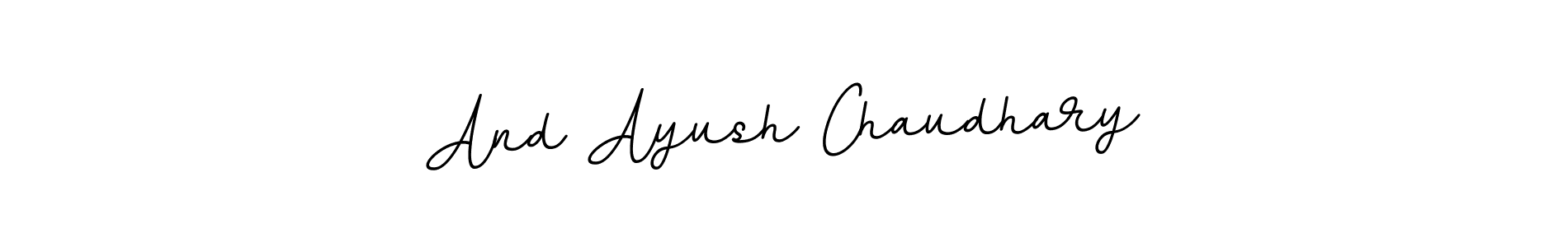 The best way (BallpointsItalic-DORy9) to make a short signature is to pick only two or three words in your name. The name And Ayush Chaudhary include a total of six letters. For converting this name. And Ayush Chaudhary signature style 11 images and pictures png