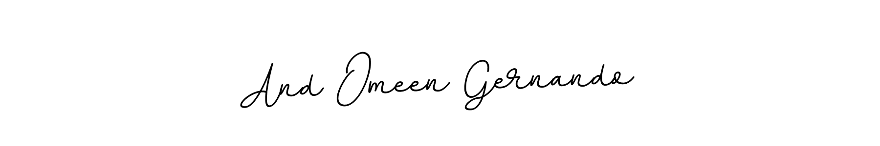 It looks lik you need a new signature style for name And Omeen Gernando. Design unique handwritten (BallpointsItalic-DORy9) signature with our free signature maker in just a few clicks. And Omeen Gernando signature style 11 images and pictures png