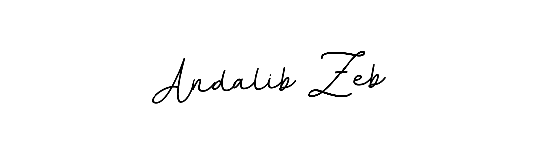 Use a signature maker to create a handwritten signature online. With this signature software, you can design (BallpointsItalic-DORy9) your own signature for name Andalib Zeb. Andalib Zeb signature style 11 images and pictures png