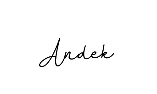 Andek stylish signature style. Best Handwritten Sign (BallpointsItalic-DORy9) for my name. Handwritten Signature Collection Ideas for my name Andek. Andek signature style 11 images and pictures png