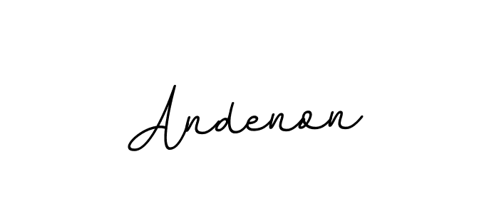 Use a signature maker to create a handwritten signature online. With this signature software, you can design (BallpointsItalic-DORy9) your own signature for name Andenon. Andenon signature style 11 images and pictures png