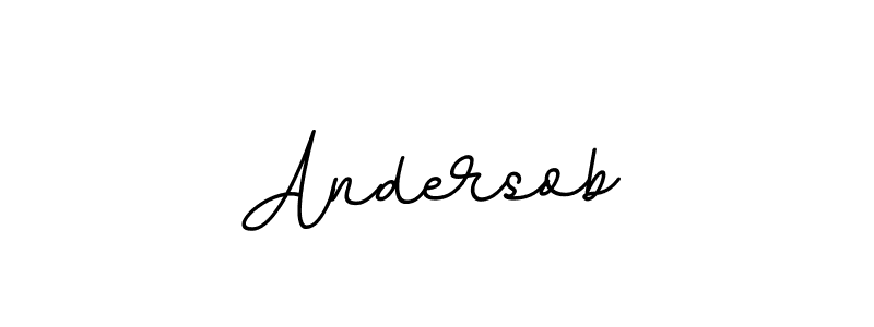 How to make Andersob name signature. Use BallpointsItalic-DORy9 style for creating short signs online. This is the latest handwritten sign. Andersob signature style 11 images and pictures png