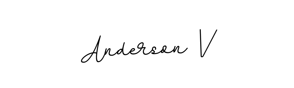 How to make Anderson V name signature. Use BallpointsItalic-DORy9 style for creating short signs online. This is the latest handwritten sign. Anderson V signature style 11 images and pictures png
