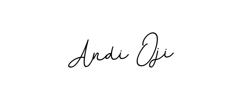 How to make Andi Oji name signature. Use BallpointsItalic-DORy9 style for creating short signs online. This is the latest handwritten sign. Andi Oji signature style 11 images and pictures png