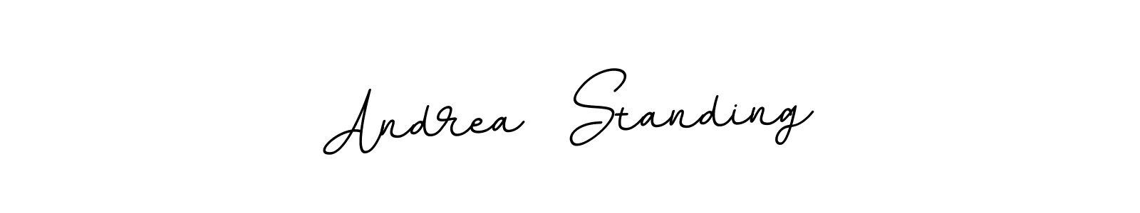 Use a signature maker to create a handwritten signature online. With this signature software, you can design (BallpointsItalic-DORy9) your own signature for name Andrea  Standing. Andrea  Standing signature style 11 images and pictures png