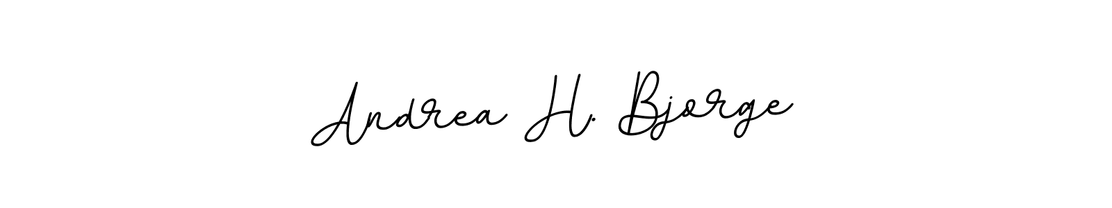 Design your own signature with our free online signature maker. With this signature software, you can create a handwritten (BallpointsItalic-DORy9) signature for name Andrea H. Bjorge. Andrea H. Bjorge signature style 11 images and pictures png