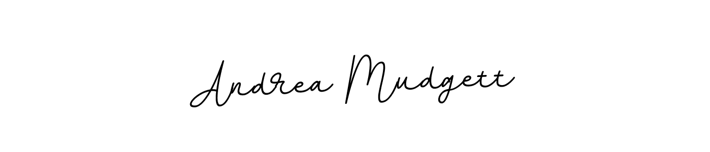 Andrea Mudgett stylish signature style. Best Handwritten Sign (BallpointsItalic-DORy9) for my name. Handwritten Signature Collection Ideas for my name Andrea Mudgett. Andrea Mudgett signature style 11 images and pictures png