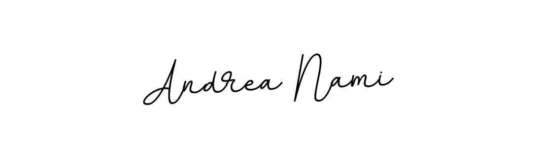 Create a beautiful signature design for name Andrea Nami. With this signature (BallpointsItalic-DORy9) fonts, you can make a handwritten signature for free. Andrea Nami signature style 11 images and pictures png