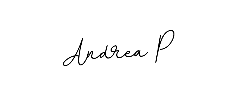 Create a beautiful signature design for name Andrea P. With this signature (BallpointsItalic-DORy9) fonts, you can make a handwritten signature for free. Andrea P signature style 11 images and pictures png