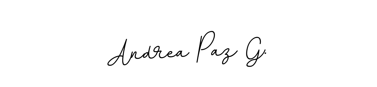 Use a signature maker to create a handwritten signature online. With this signature software, you can design (BallpointsItalic-DORy9) your own signature for name Andrea Paz G.. Andrea Paz G. signature style 11 images and pictures png